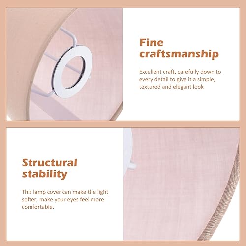 Miniatura 2 de Uonlytech Apliques de pared, pantalla de lámpara colgante de tela moderna, pantalla de tambor con clip, cubierta de lámpara colgante redonda,