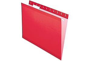 Pendaflex Reinforced Hanging File Folders Red