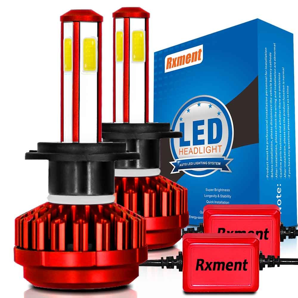 H7 LED Headlight Bulb - 8000Lm, 6000K,80W, 9~36V Cool White IP68 Waterproof All-in-One Conversion Kit - 2 Pack