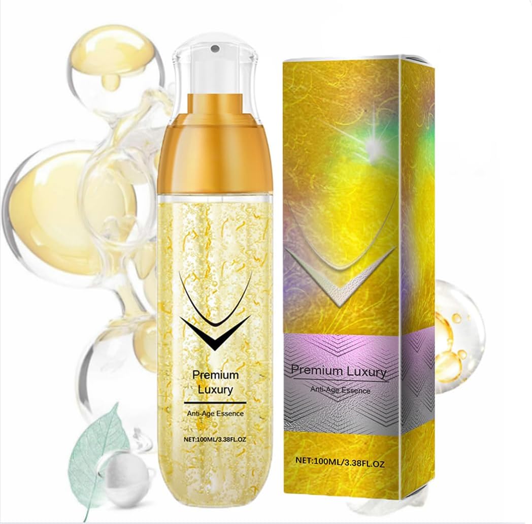 Anti-Aging Essence，Instant Wrinkle Remover & Lifting Serum with Hyaluronic Acid,Brightening & Firming for Dry, Rough Skin – Reduce Fine Lines, Hydrate & Smooth Skin 100ml