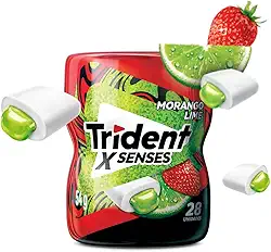 Trident Chiclete Xsenses Morango Lime Sem Açúcar Garrafa 54G