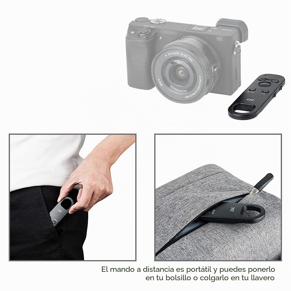 JJC - RMT-P1BT Mando a Distancia inalámbrico para cámara Sony ZV-E10 ZV-1 A1 A7C A7RIV A7SIII A9II RX100VII A6600 (también para cámara Sony A6400 A7RIII A7III A9 RX0II con actualización de firmware)