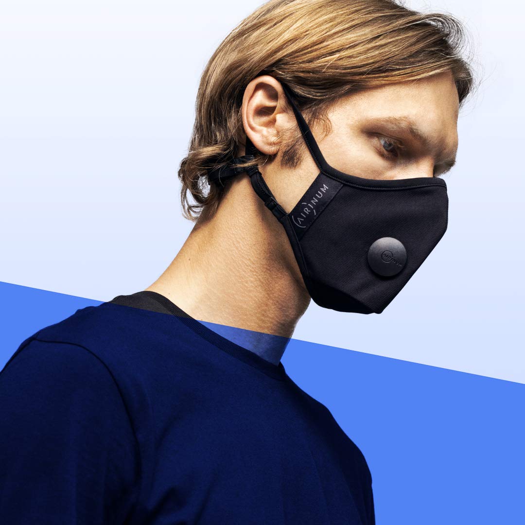 Airinum Urban Air Mask 2.0, Face Mask with Valves, 2 Filters and