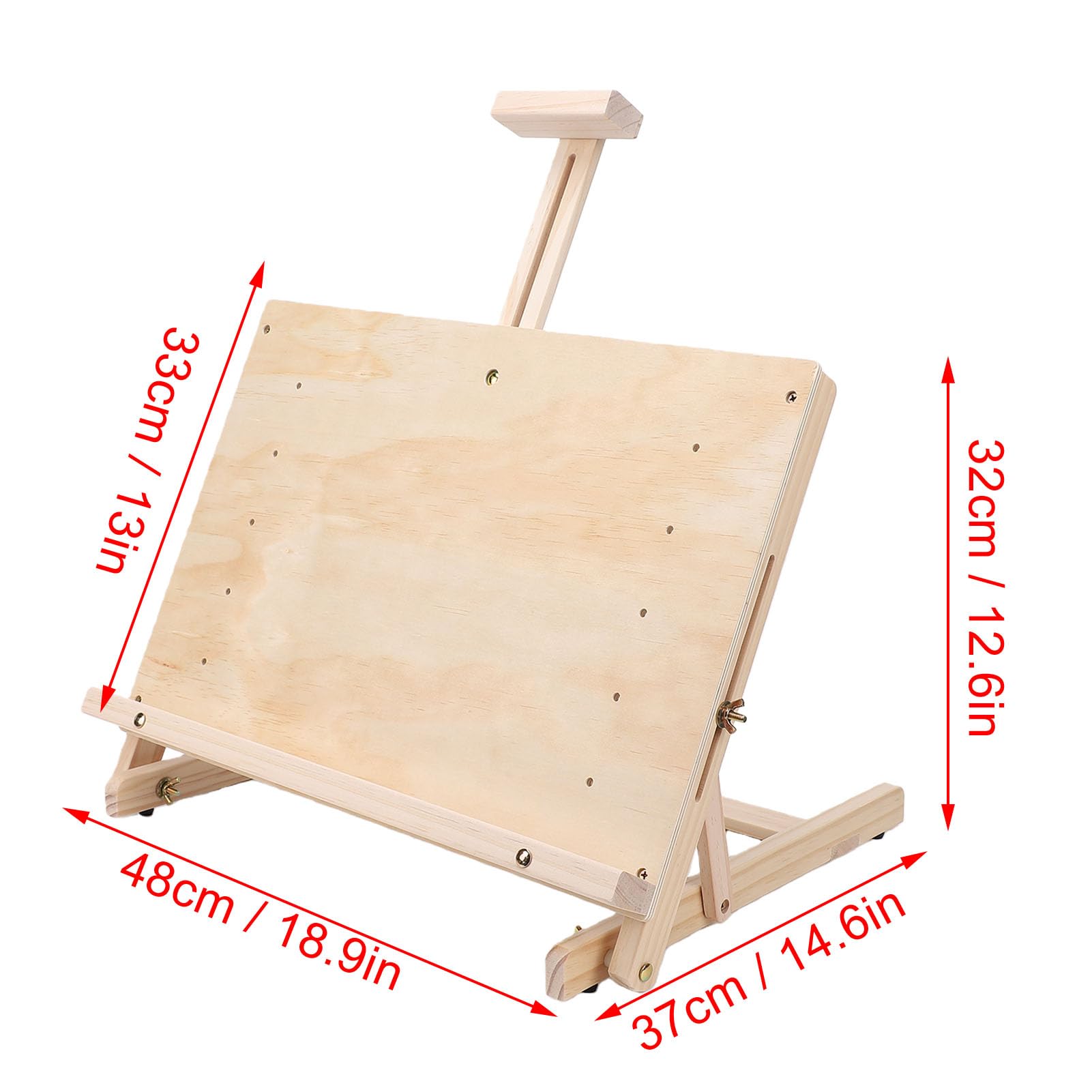 Zunate Caballete de Escritorio Ajustable, Construcción de Madera de Haya, Compacto y Portátil, para Artistas que Pintan y Exhiben Obras de Arte