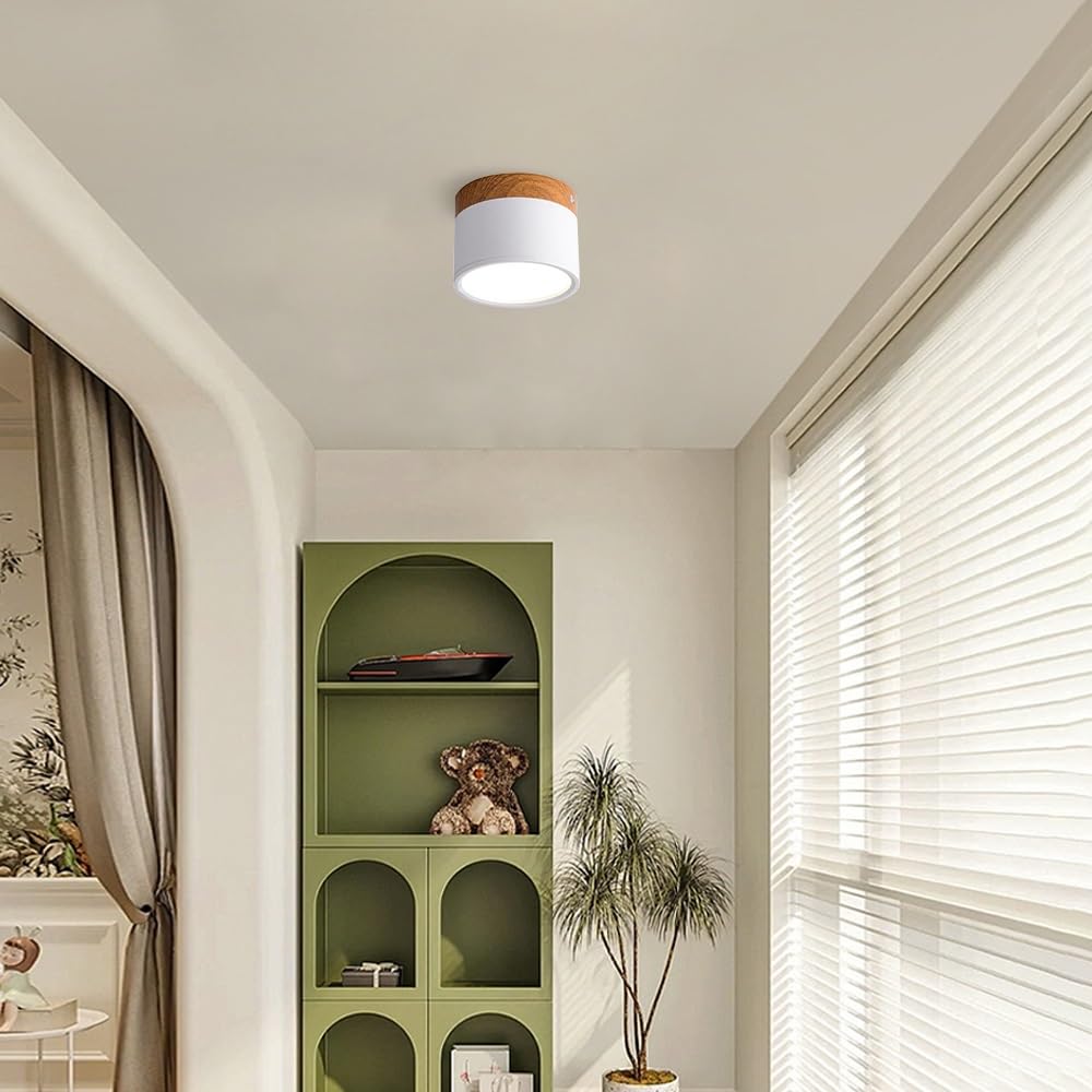 Sufitowa oprawa oświetleniowa Macaron Downlight, montaż natynkowy, oświetlenie sufitowe LED w kształcie cylindra do salonu, przedpokoju, kuchni, jadalni, holu, 6000K(Blue)