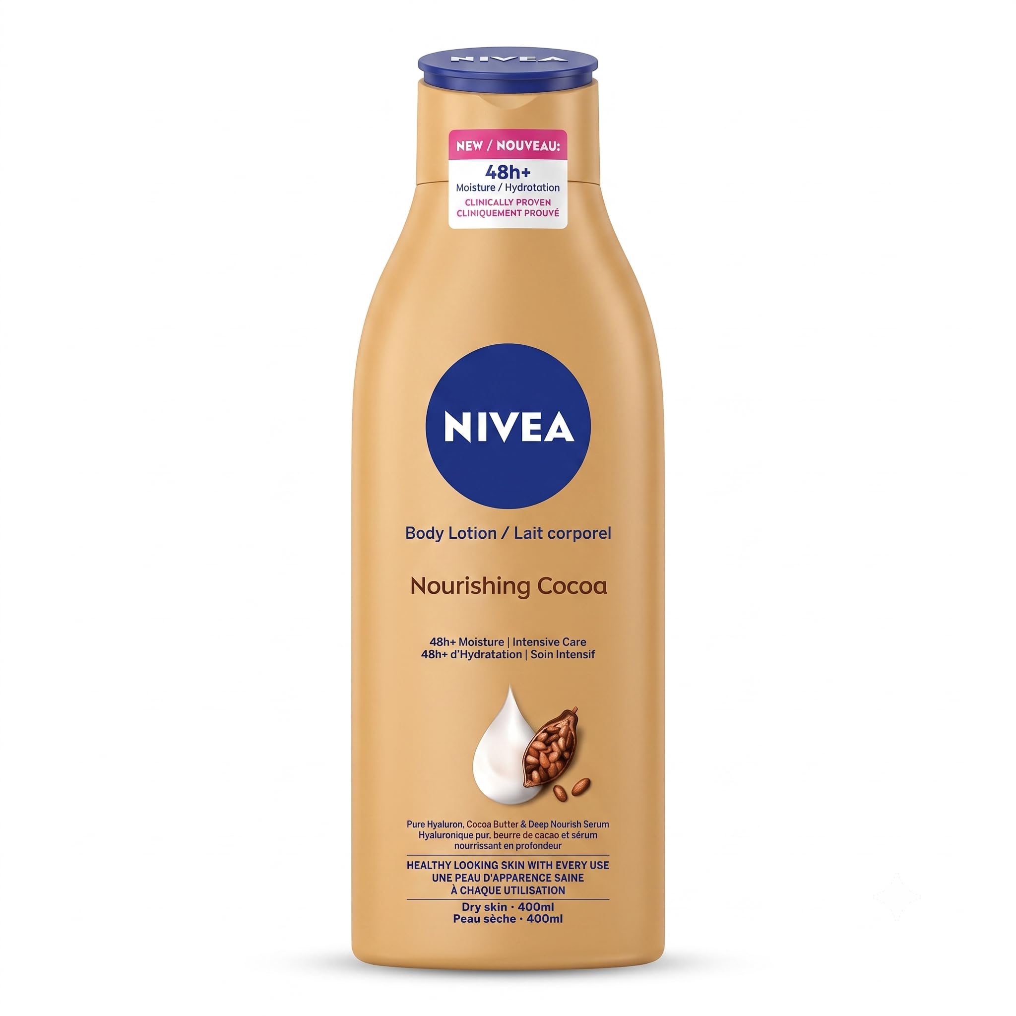 NIVEA Cocoa Butter Body Lotion for Dry Skin 400ml | 48H Deep Moisture Hydration with Cocoa Butter and Deep Moisture Serum | Nourishing Moisturizer for Soft Smooth Skin | Unisex Body Lotion-image-21