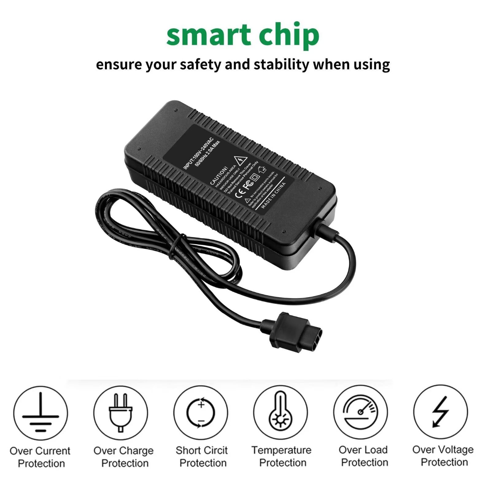 Amazon.com: Cazxooy 53.5V 2A Adapter Charger Compatible with NIU