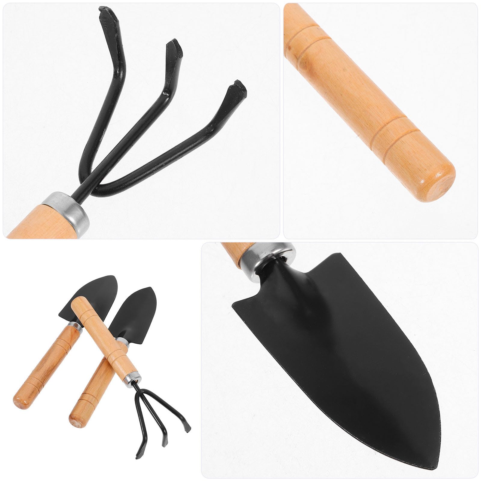 Kit Jardinage Quatre Pièces Outils Sol Petite Pelle Râteau Trois Dents à Désherber et Cultiver Kit Jardinage Quatre Pièces Outils Sol Petite Pelle Râteau Trois Dents à Désherber et Cultiver