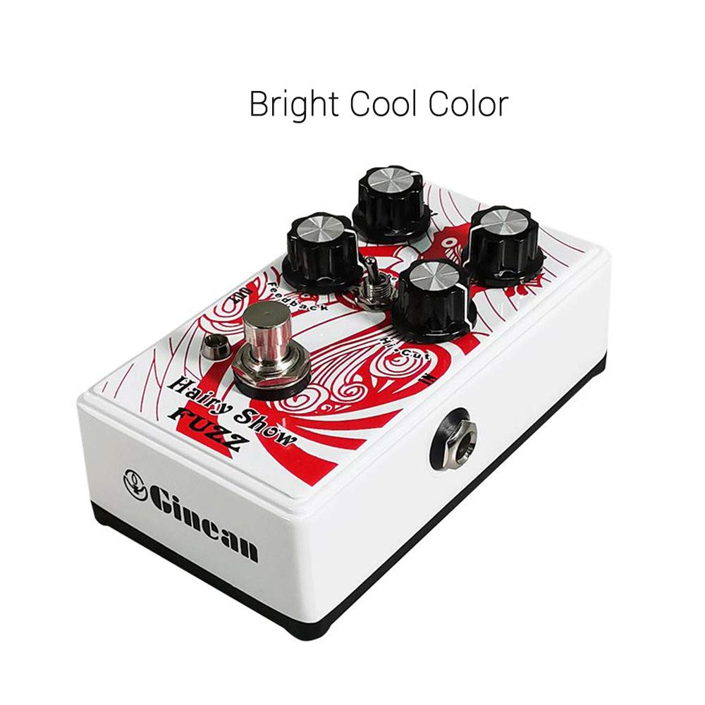 Processo di Produzione del Pedale Effetto Chitarra FUZZ Strumento a Corde per Basso Elettrico per Chitarra Elettrica con Motivo Bianco Rosso Freddo Brillante Giallo