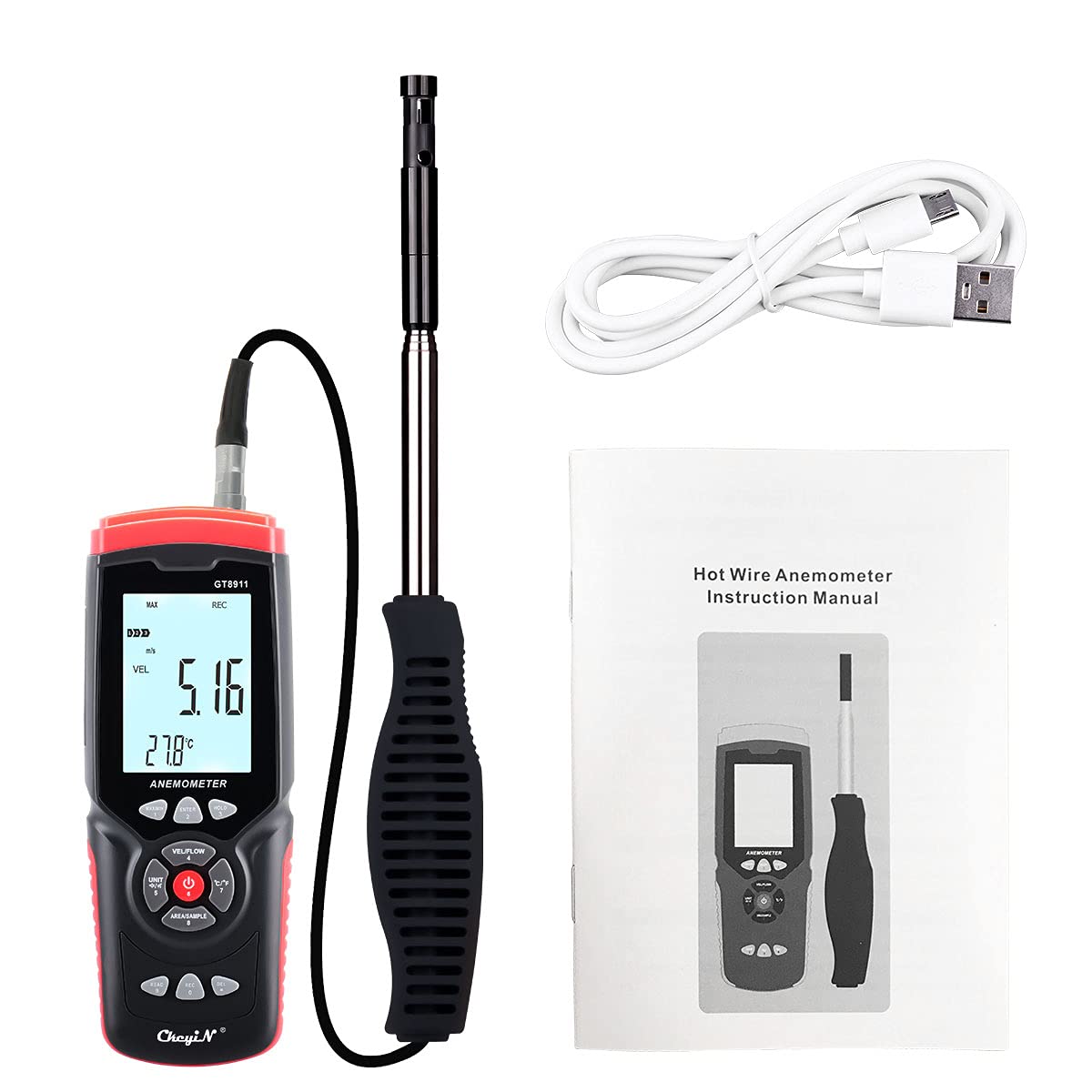 Buy CkeyiN Digital Anemometer Handheld LCD Hot Wire Wind Speed