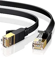 UGREEN Cabo Ethernet Cat 7, 3FT Cat7 de alta velocidade Gigabit plano RJ45 Cabo LAN Cabo de remendo de rede de Internet blindado de 10 Gbps Compatível para jogos PS5 PS4 PS3 Xbox PC Laptop Mod