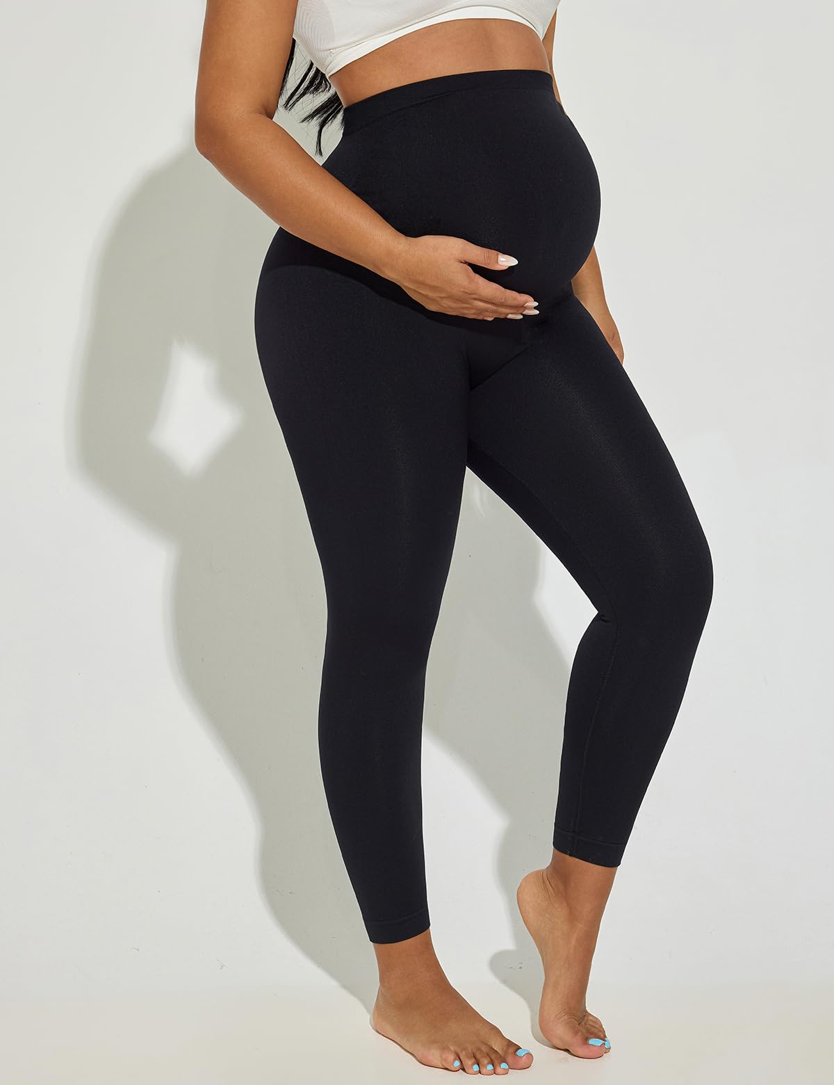 Leggings de maternidad para mujer, leggings de longitud completa para entrenamiento, pantalones de yoga activos para correr