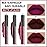 AMY\'S DIARY Dark Red Purple Matte Plum Liquid Lipstick 3Pcs Sets,24-hour Lipstick Dark Deep Maroon Purple Brown Plum Red Lip Stain 24 Smudge Waterproof for Women