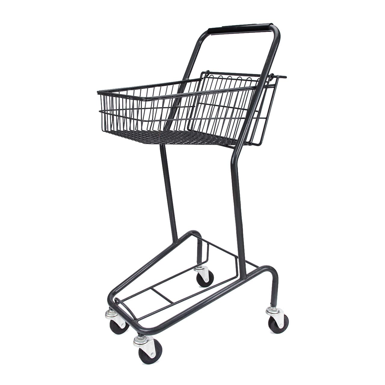 SSWBasics Mini Shopping Cart - 100 Pound Weight Capacity - Household & Commercial Use - 15.5" Tapered Cart Basket - Great for Thrift, Retail, Pharmacy & Home