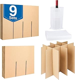 XPCARE 9 Sets Glass Divider Kits for Moving, Kitchen Moving Box Kit Dish Packing Moving Boxes, Kitchen Dish Packing Kit with 108 pcs Foam Pouches Fits in 16 x 12 x 12 Inch Box for Packing Shipping