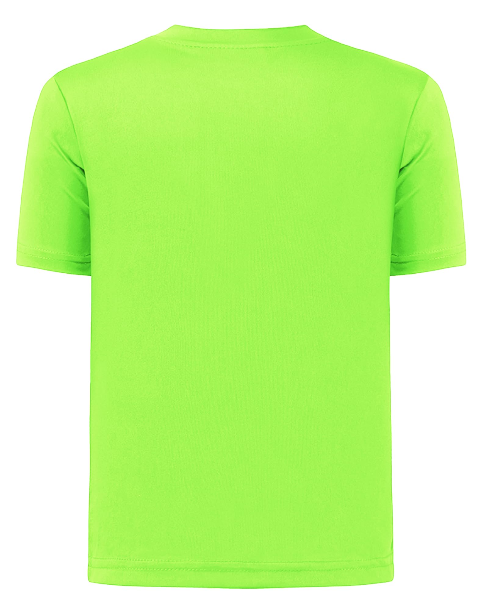 QBK QBK 2T to Youth Neon Shirt Kids UPF 50+ Dry Fit Athletic Short Sleeve Rash Guard T Shirts for Boys Girls Sports Undershirt in use
