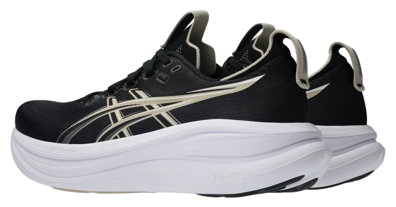Asics Gel-Nimbusaufschuhe Neutralschuh Herren schwarz - Black/Feather Grey 45 – Bild 8