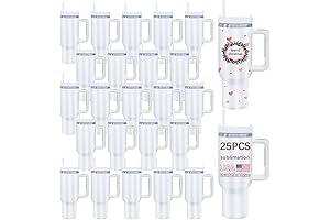 25 Packs of 40 oz Sublimation Tumbler with Handle and Straw