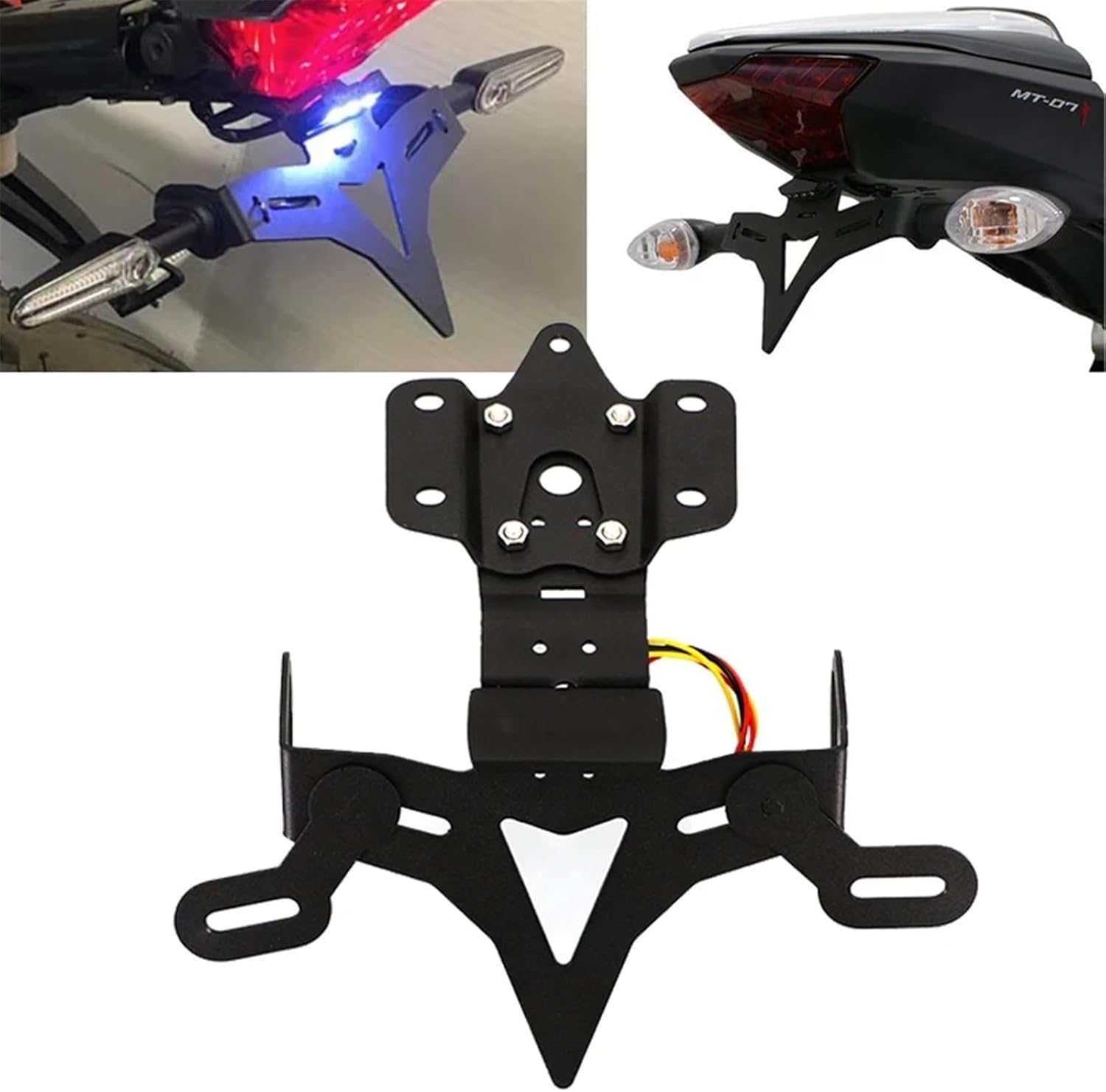 Compatible With FZ-07 For MT-07 2013-2023 オートバイ テール ティディ ナンバープレート