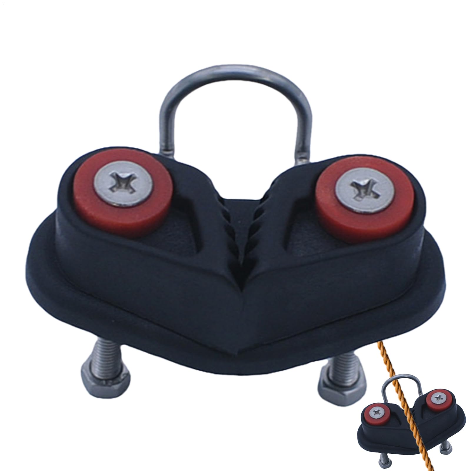 Tacchetti a camma – Tacchetti in nylon con diametro della corda da 3-15 mm, resistenti all'usura, sicuri accessori per kayak, chiusura a corda portatile affidabile di lunga durata | Tacchetti neri per