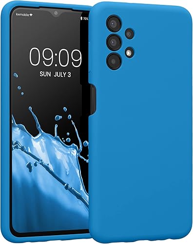 kwmobile Funda compatible con Samsung Galaxy A13 4G - Funda delgada de silicona TPU - Acabado suave al tacto - Arrecife azul