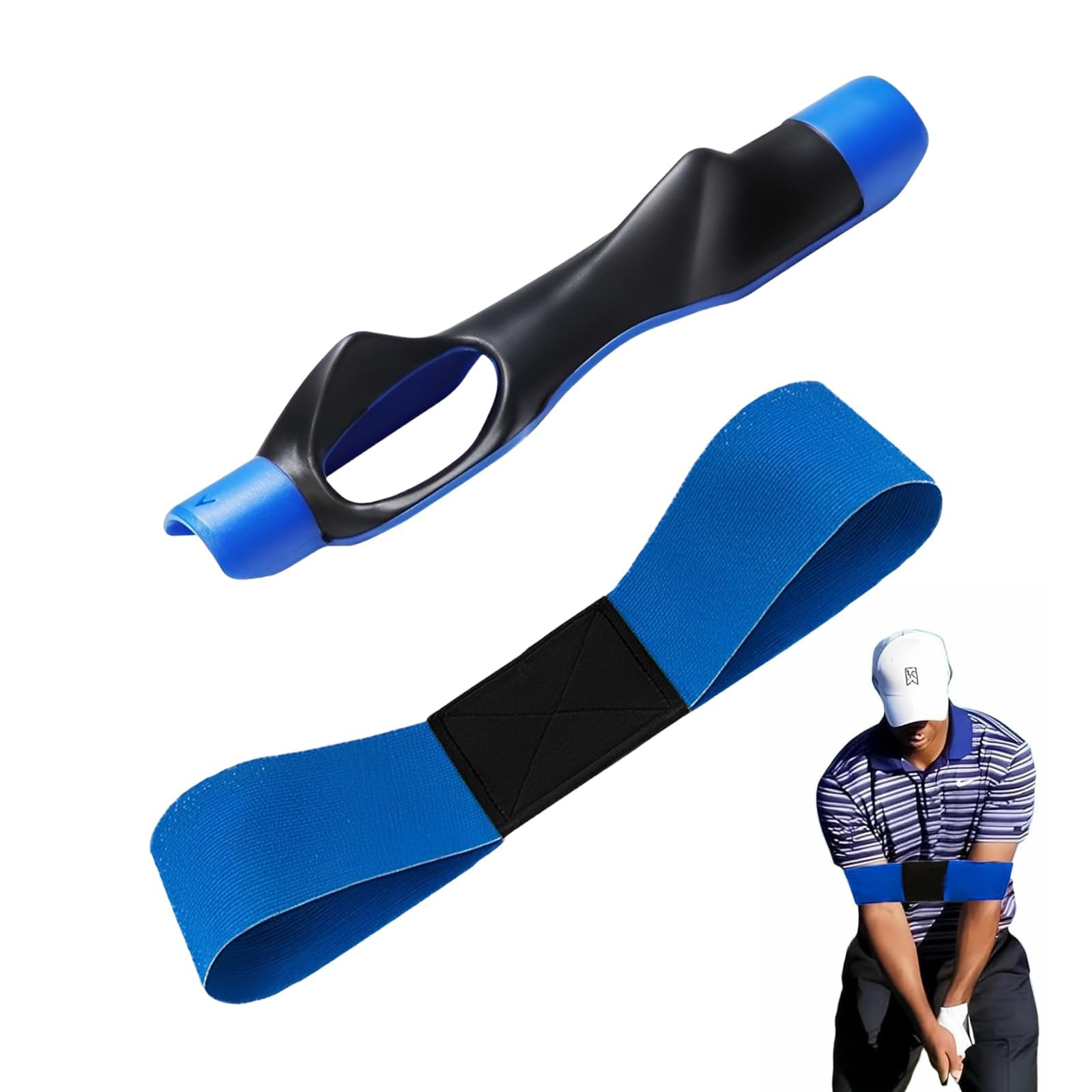 Golf Training Aid, Golf Grip Training Aid, 2-Pack Golf Grip Trainer - Beginner-Friendly Posture Corrector, Indoor/Outdoor Golf Training Aid for Hand Position Improvement (Blue)-image-15