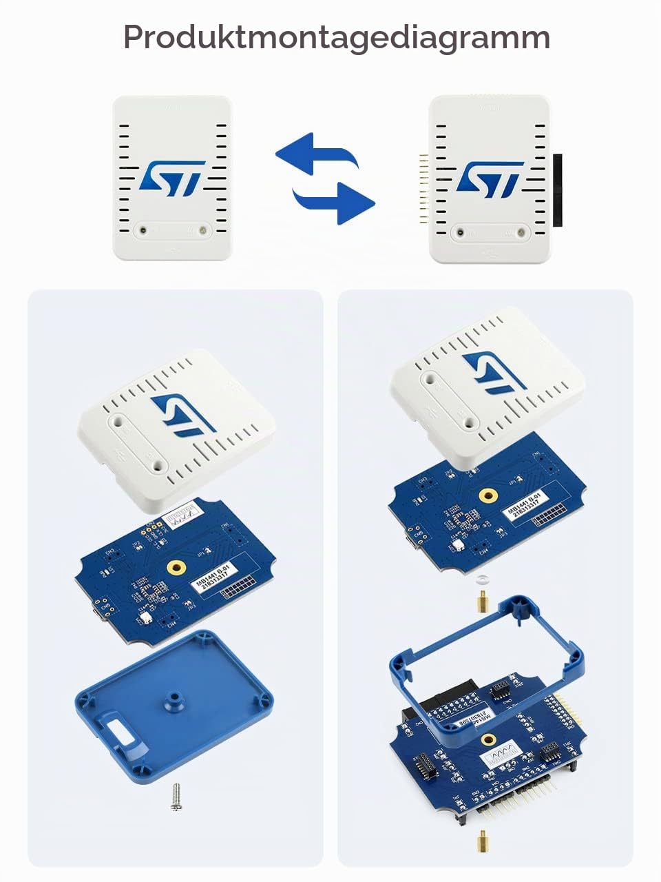 Waveshare STLINK-V3SET Modular in-Circuit Debugger and Programmer for STM32/STM8 Microcontrollers Stand-Alone Probe Bridge and Virtual COM Port Interface