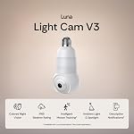 Luna Light Bulb Security Camera Wireless, 360° Pan Tilt Camera, Color Night Vision, LED Bulb & Spotlight, 2.4GHz 5GHz WiFi 6, Indoor Outdoor Porch Camera