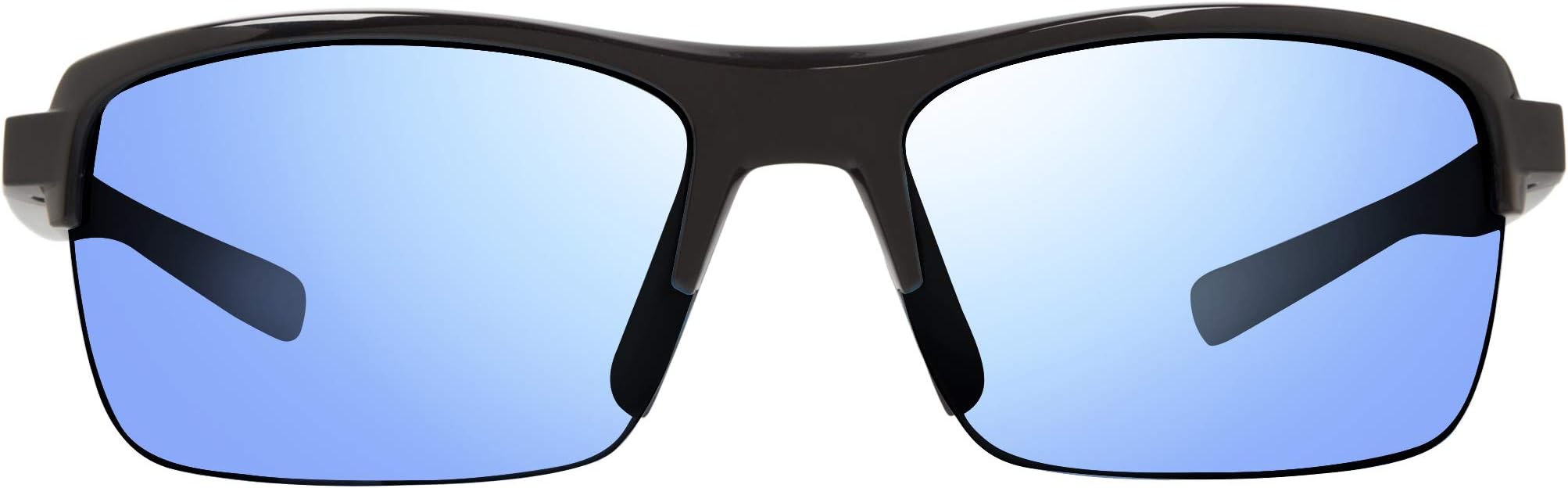 Revo Sunglasses Crux N: Polarized Lens Filters UV, Semi-Rimless Rectangle Wrap Frame