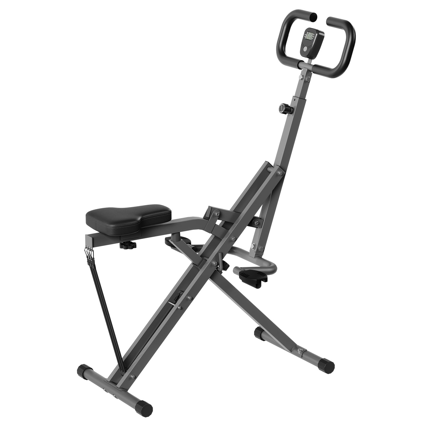 Squat Assist Trainer, faltbares Rudergerät mit verstellbarem Widerstand für Heim-Fitnessstudio, ideal für Arm-, Gesäß- und Beintraining, kompaktes Trainingsgerät