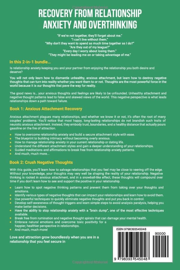 Miniatura 2 de Recovery from Relationship Anxiety and Overthinking Stop Being Anxious and Needy. Build Confidence, Self-Esteem and Break Negative Spirals in ...