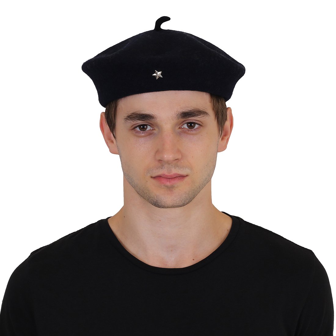 goodluck French Beret Cap, Army Style Woolen Beret Cap-picture-15