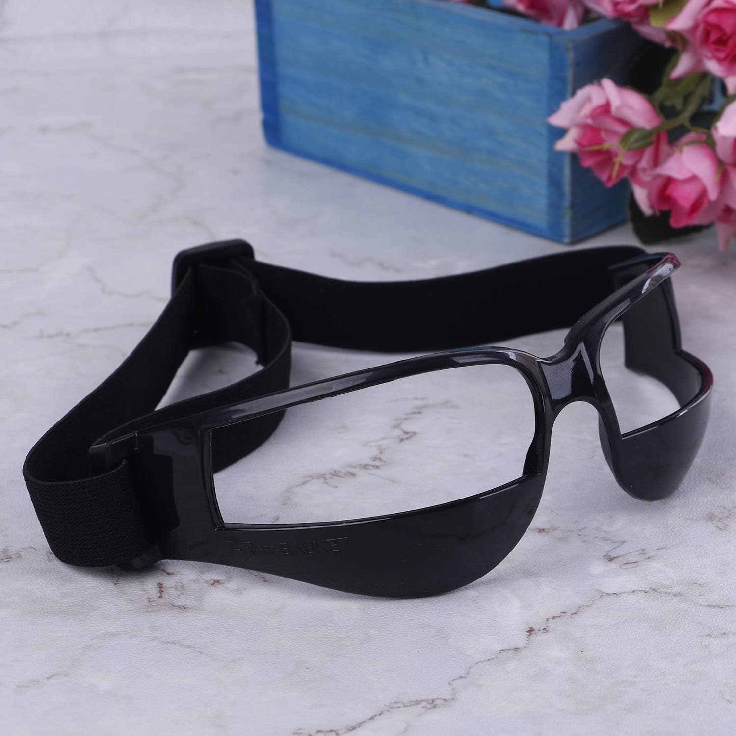 POFET 2 pcs Lunettes de Basket-ball Sport Dribble Specs Lunettes Noir Lunettes de Sport Dribble Specs Basketball Training Aid pour Adolescents Enfants Cadeaux