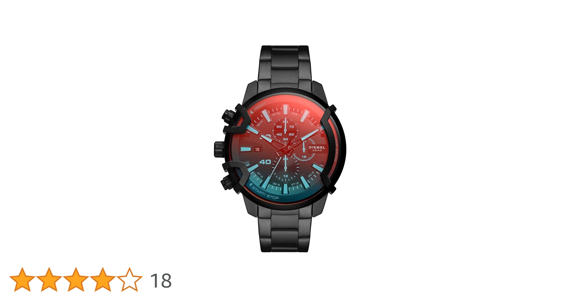 Amazon.co.jp: Diesel メンズ グリフド クロノグラフ, ブラック