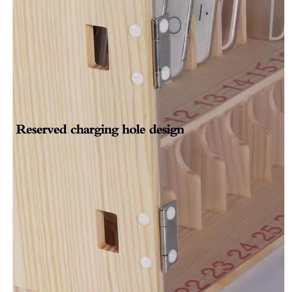 Resistente Custodia per Cellulare da 10~50 Bit Armadietto per Cellulare Visivo in Legno con Serratura Cassetta di Sicurezza A Muro per Telefoni Cellulari Dell'azienda Scolastica (Color : Wood, S : 1