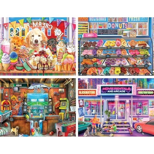 RoseArt - Set de rompecabezas tamaño snack - Paleta de colores - 4 rompecabezas de 100 piezas para adultos miniatura 2