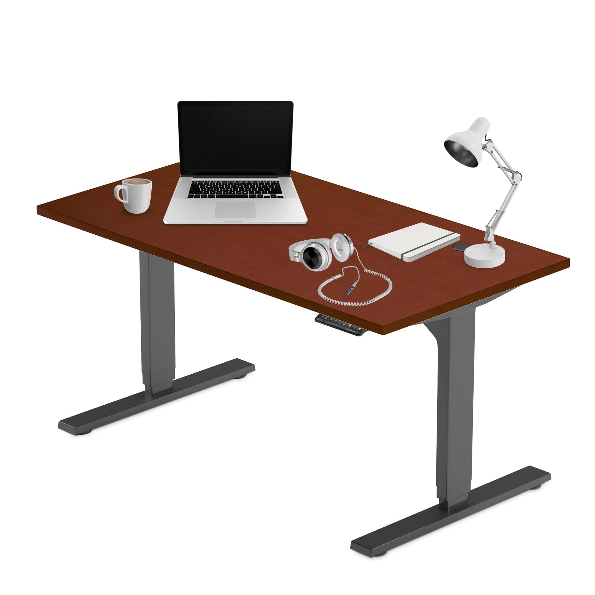 Progressive Desk Stand Up Adjustable Height Electric Standing Desk - 60x30 Dual Motor Computer Workstation Sit Stand Table