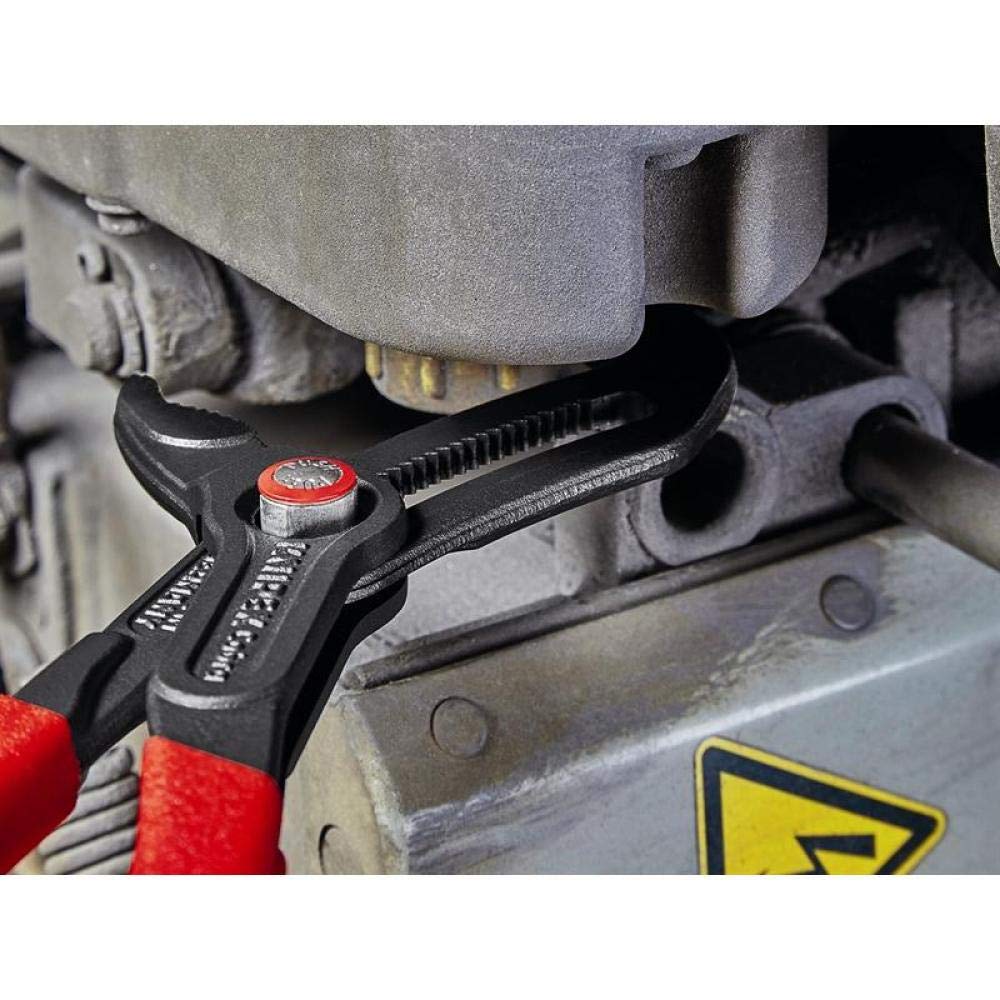 KNIPEX Cobra QuickSet Pinza regolabile di nuova generazione per tubi e dadi in confezione Self-service bonderizzata grigia Rivestiti in, 87 21 300 SB