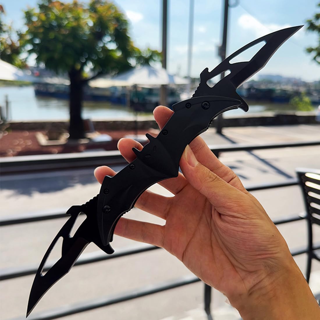 VPOUERY Coltello Pieghevole Batma Coltello Tascabile affilato per l'outdoor e la Sopravvivenza