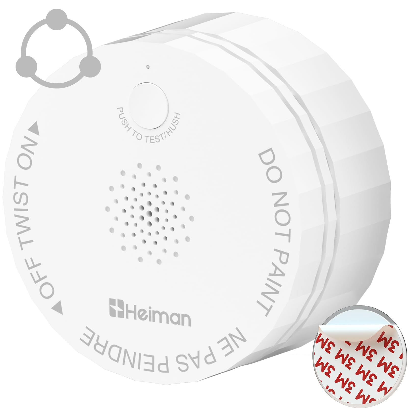 Heiman Smoke Detector, Interconnected Photoelectric Battery Operated Smoke Alarms, Ul 217 10th Certified, Wireless Interlinked Portable Mini for Home