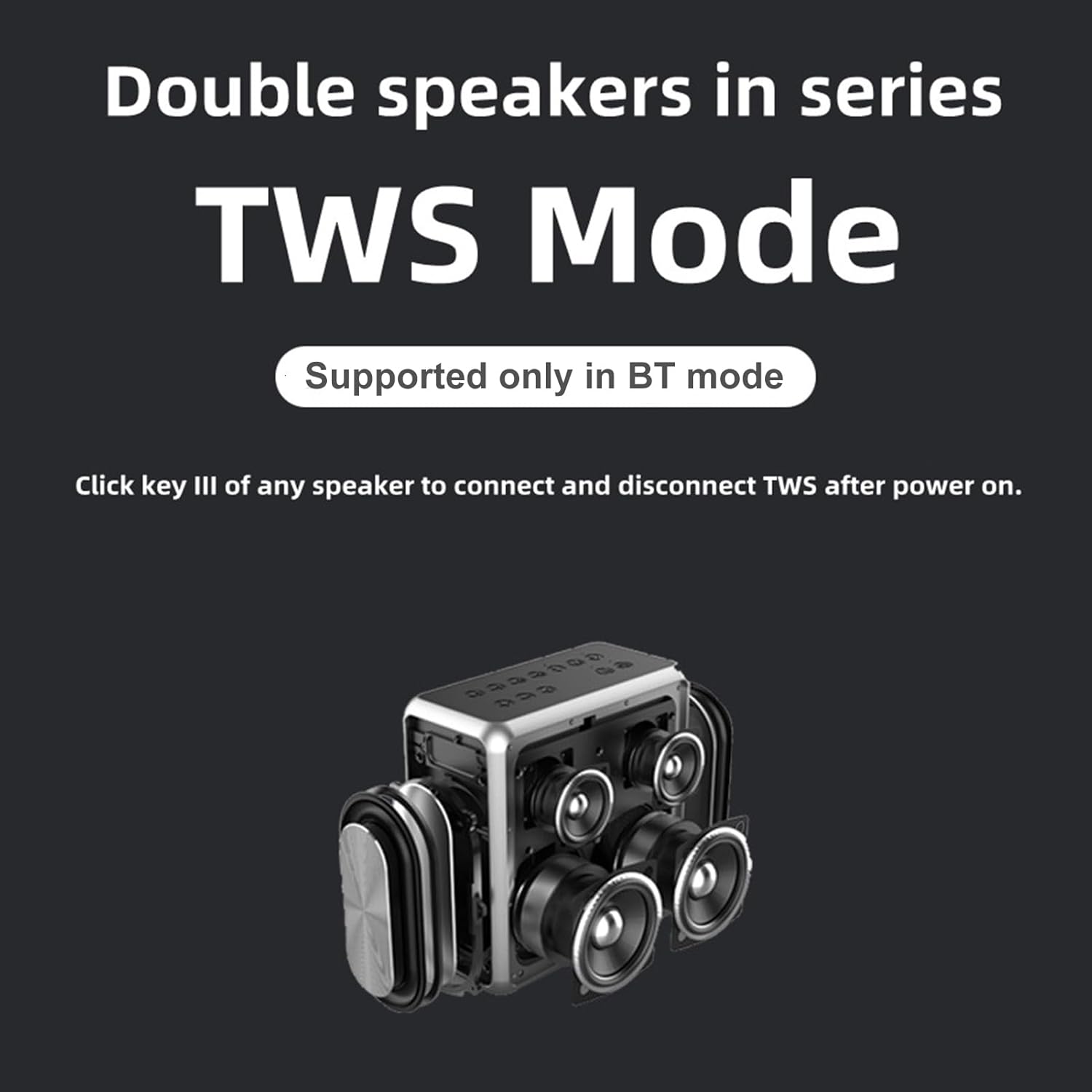 Diagram showing the dimensions of the XDOBO KING MAX speaker