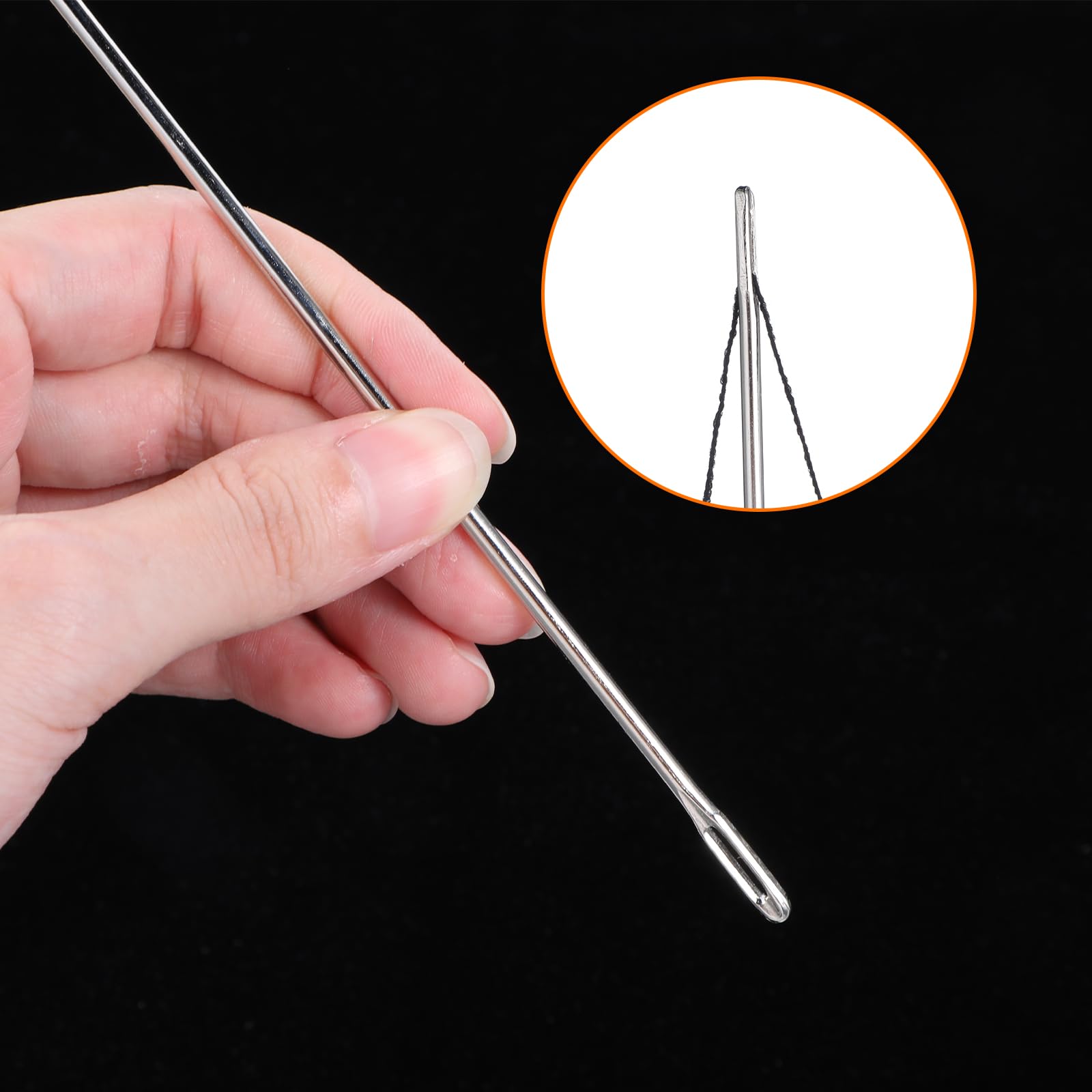 Aiguille à Coudre Longue 30,5 Cm - Acier Inoxydable - Gros Œil