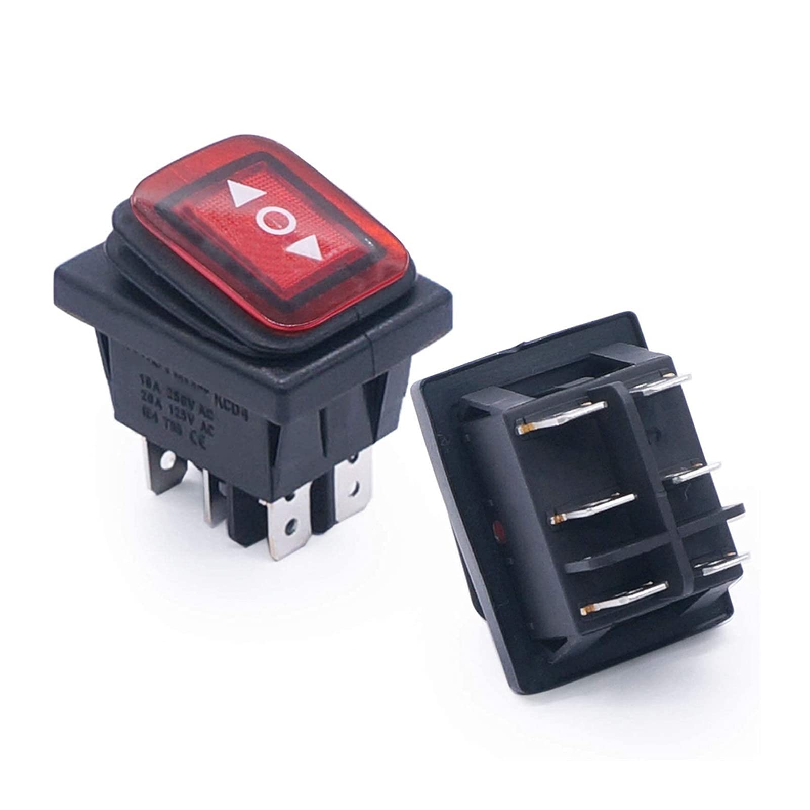 1pc KCD3 Doppio Interruttore a bilanciere for Barca Attiva/disattiva 6 Pin On-off 20A 125VAC (Color : One Color)