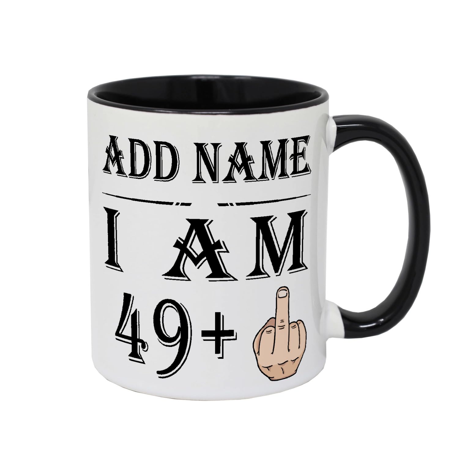 Personalised 13th Birthday Middle Finger Mug – Add Name – Funny “12+1” Rude & Offensive Custom Gift