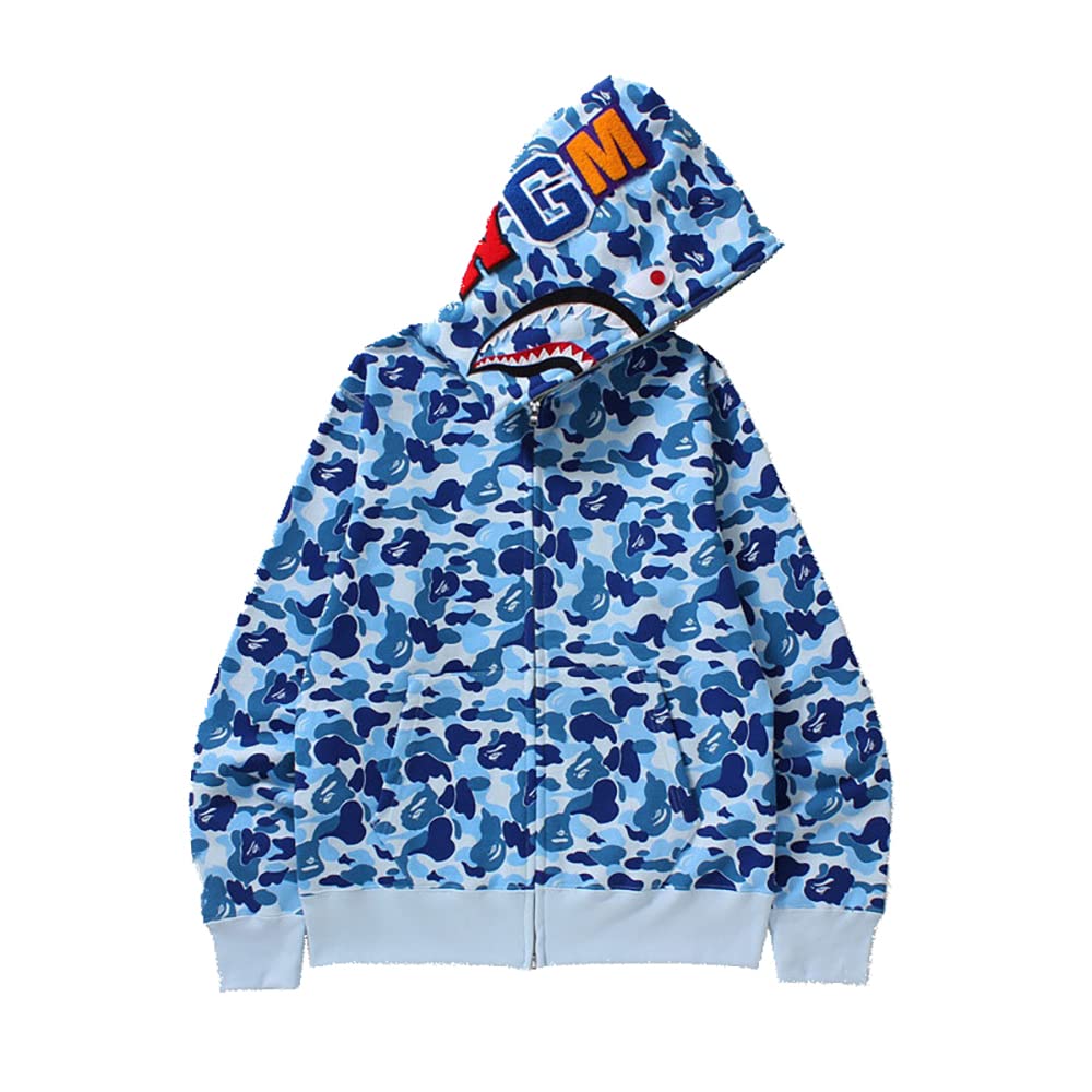 Felpa con cappuccio stampata alla moda giacca con zip completa per uomo donna giacca mimetica