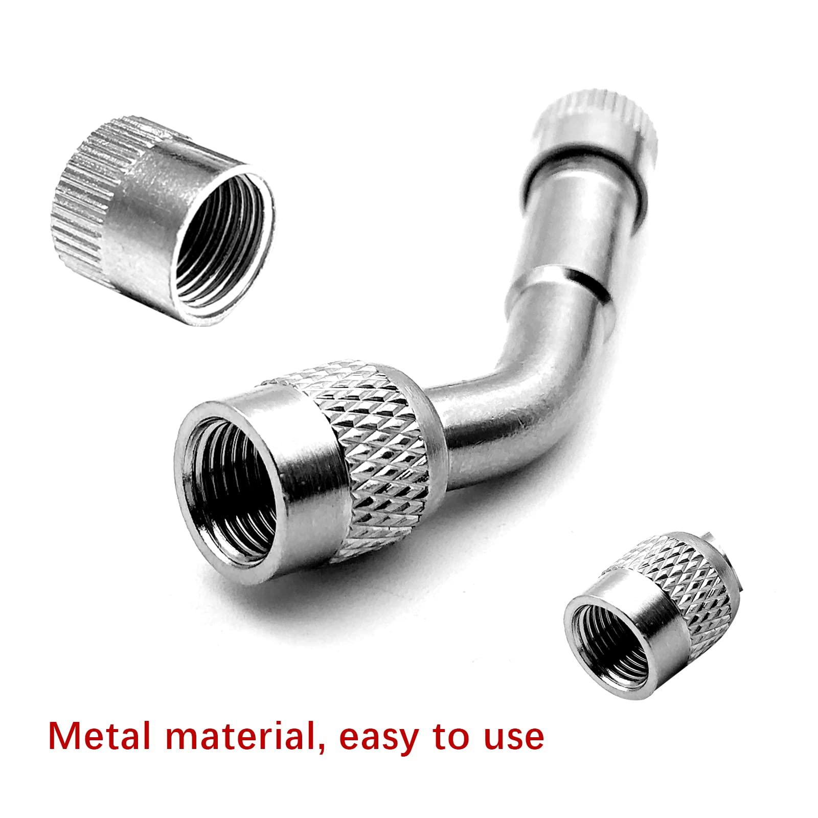 X AUTOHAUX 4 Pcs Screw-on Valve Cap Stem Extension Wheel