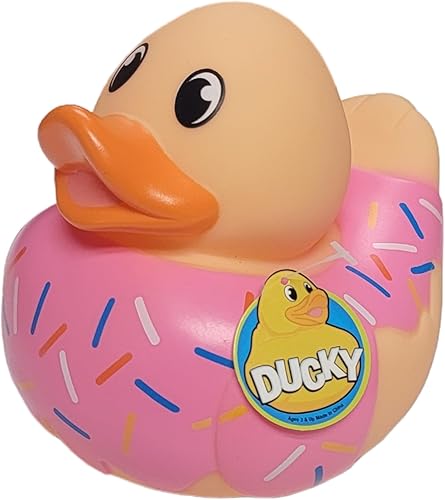 Miniatura 4 de Big Rubber Ducky - Mezcla coleccionable (5.5 pulgadas) de alienígena, robot, dinosaurio, salpicadura, ninja, confeti, corazón rosa, amarillo,