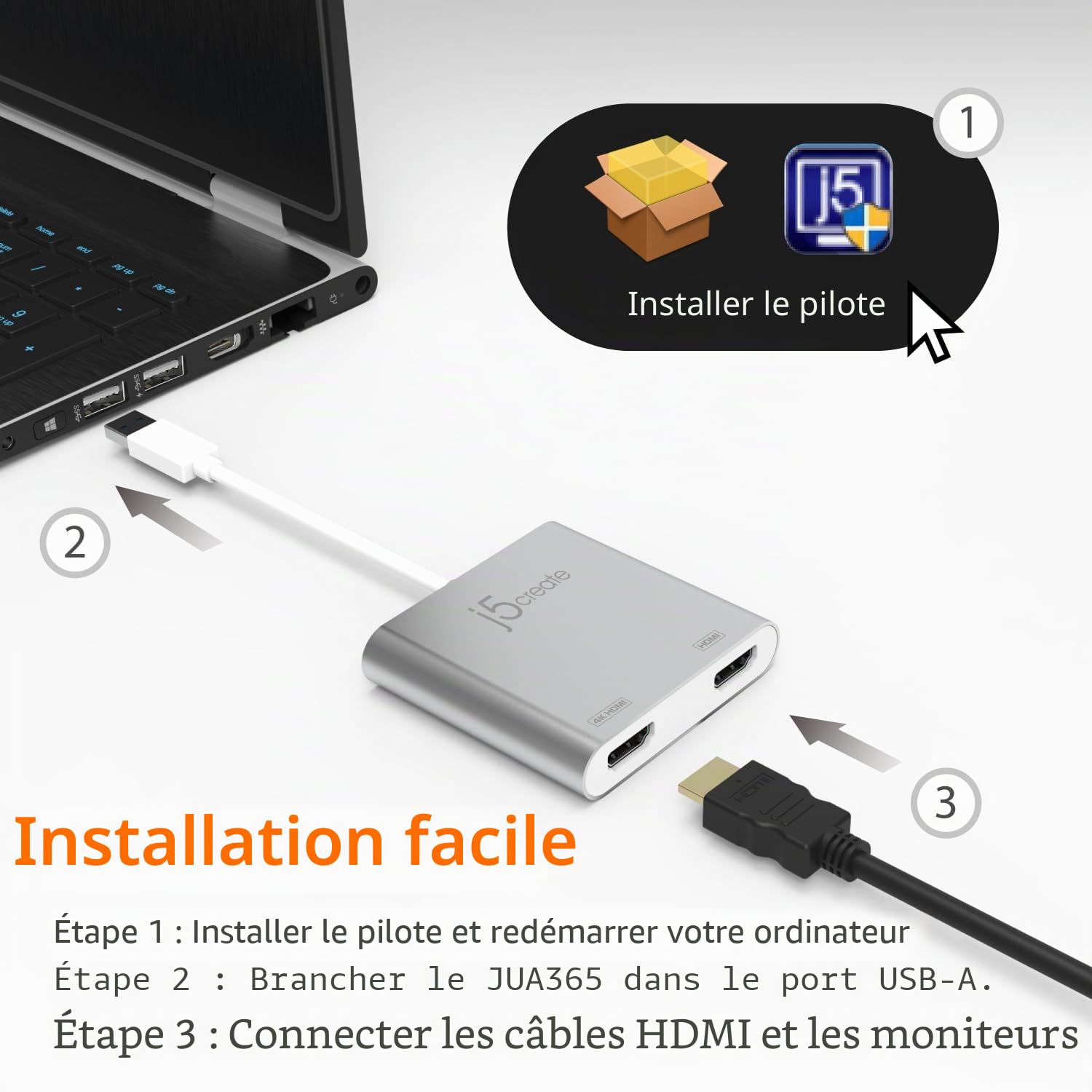 j5create Adaptateur USB vers HDMI