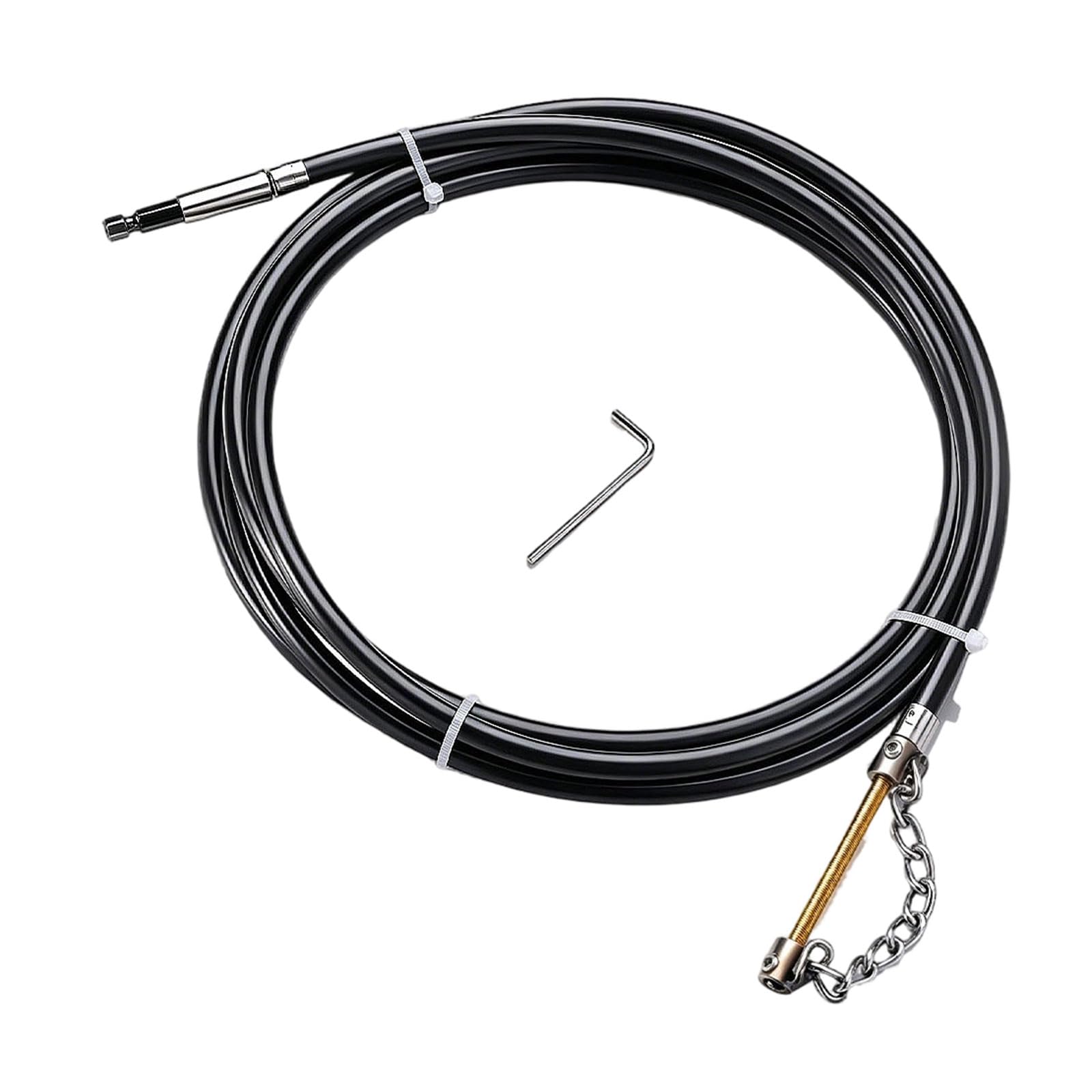 Drain Chain Descaler Flexible Shaft Pipe Cleaner Chain Tool Heavy Duty Grease Blockage Removal Sewer Drain Cleaning Flexible Auger