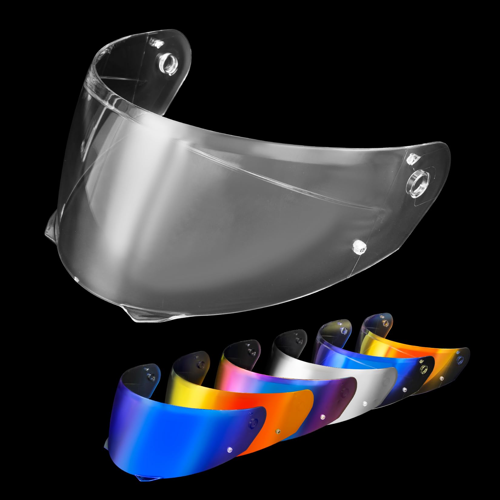 PSLER Visiera per Casco per HJC HJ-33 I90 Visiera Colorata per HJC Hj-33 i90 Protezione UV per Moto Accessori di Ricambio per Visiera Protettiva(Trasparente)